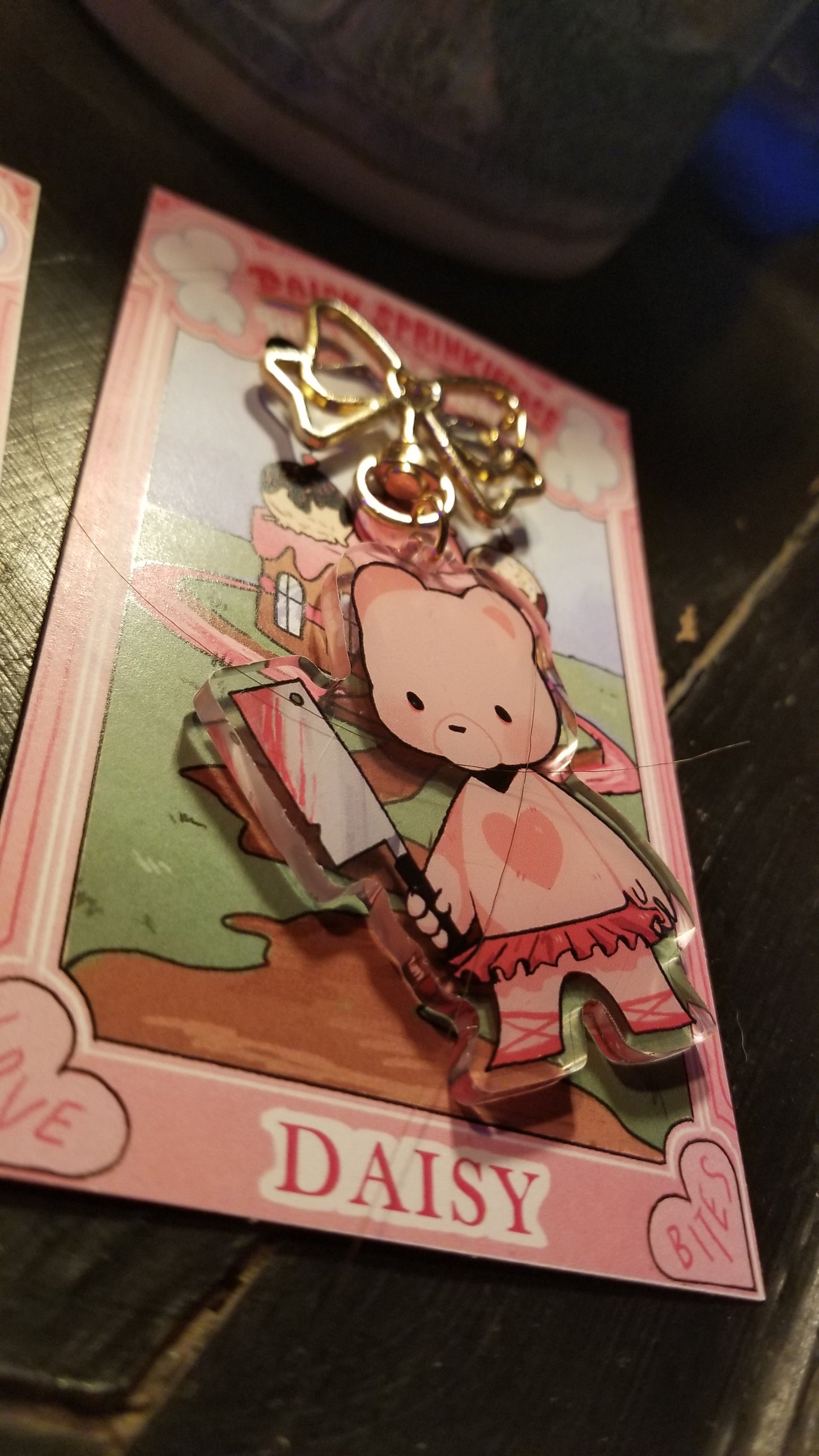 Daisy Sprinkle Face Keychain