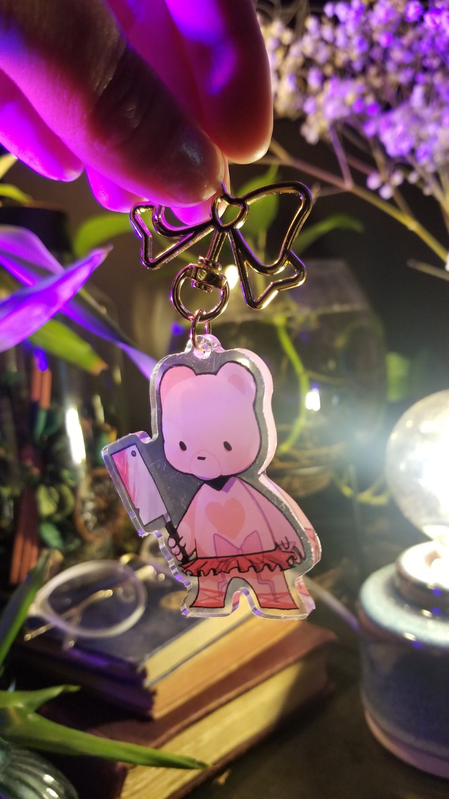 Daisy Sprinkle Face Keychain