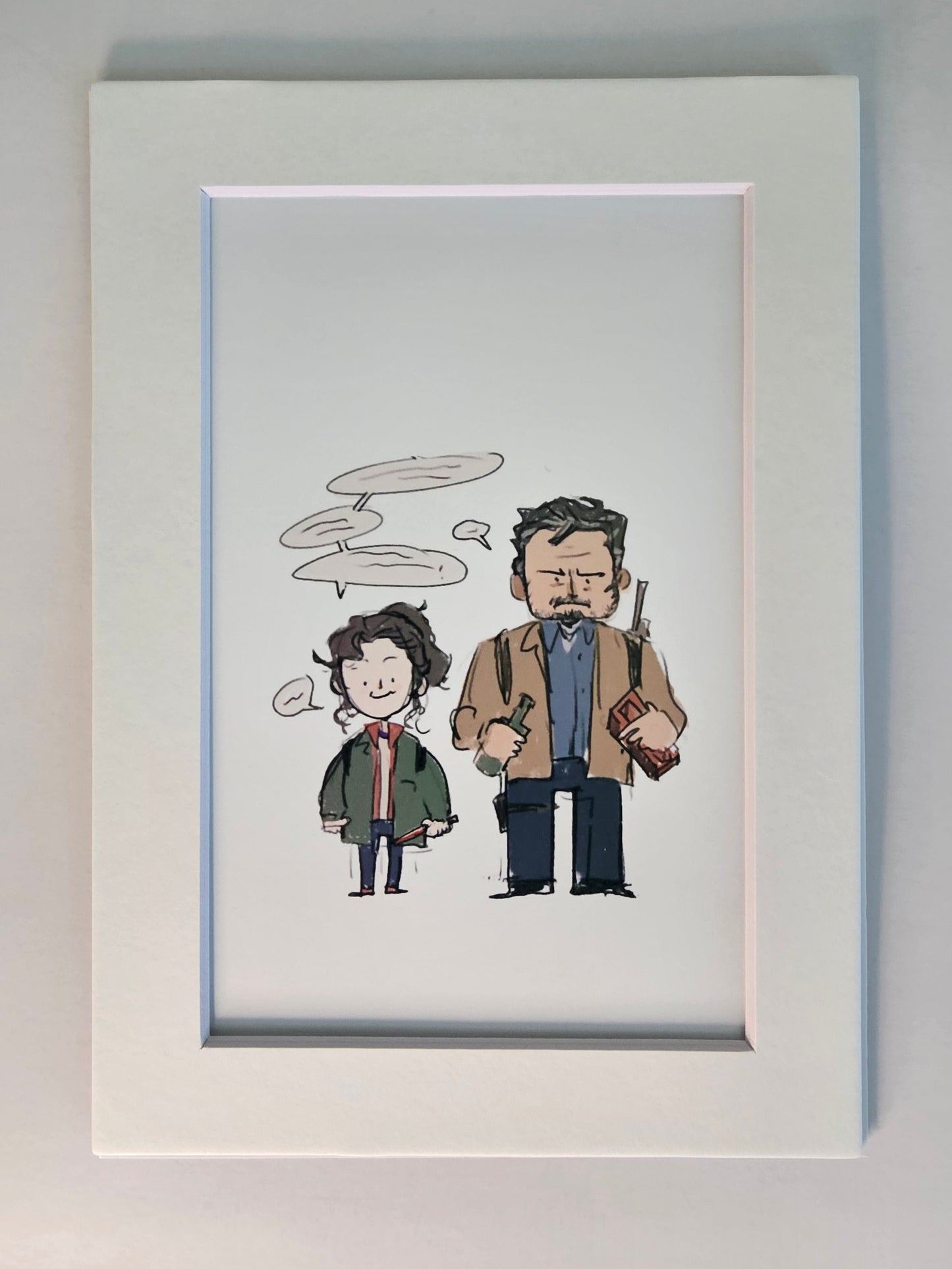 Joel and Ellie 5x7 Fan Art