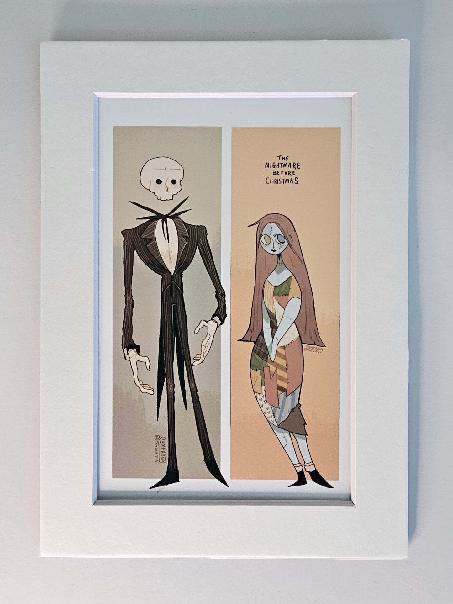 Jack and Sally 5x7 Fan Art