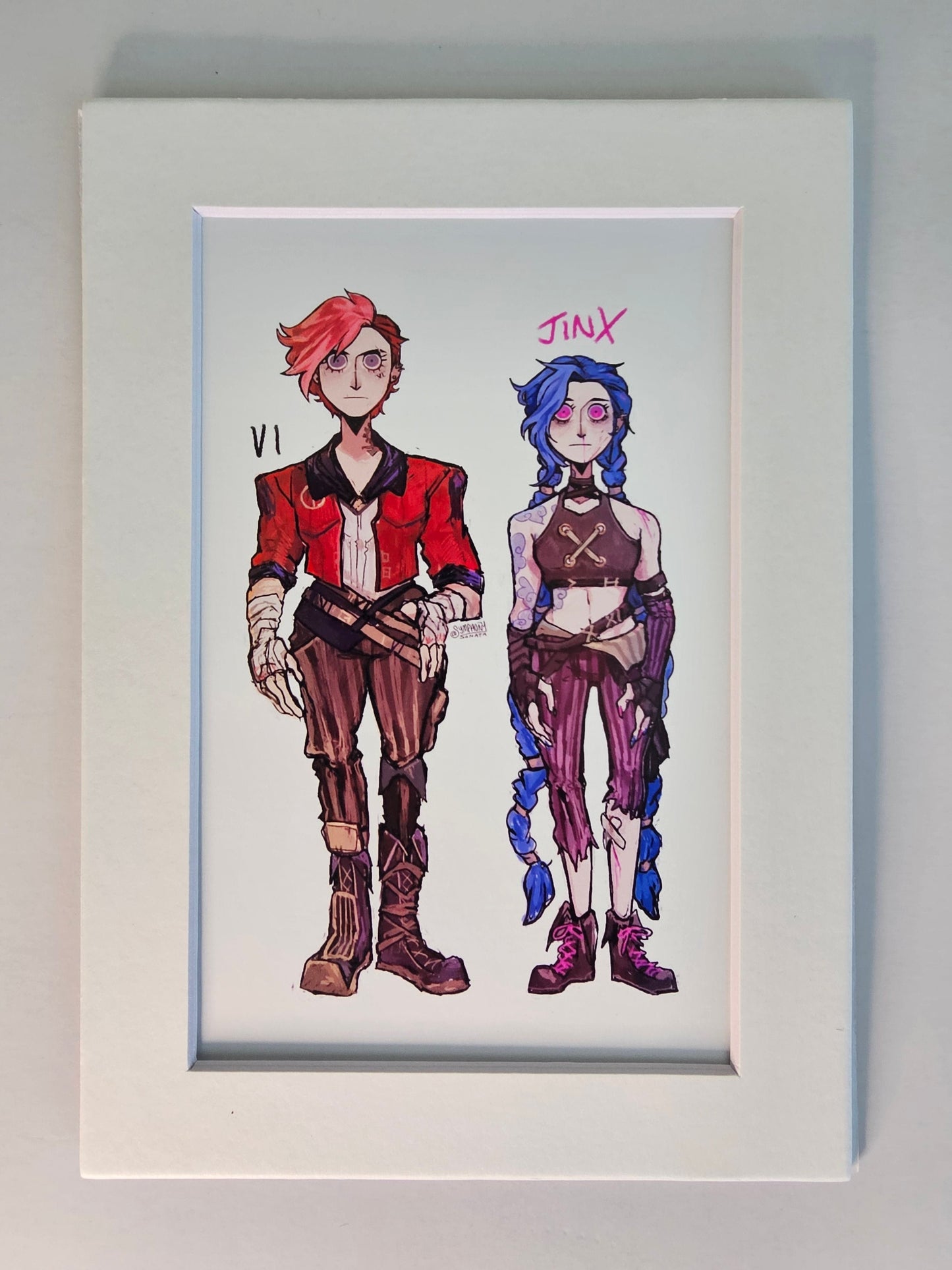 Jinx and Vi 5x7 Fan Art
