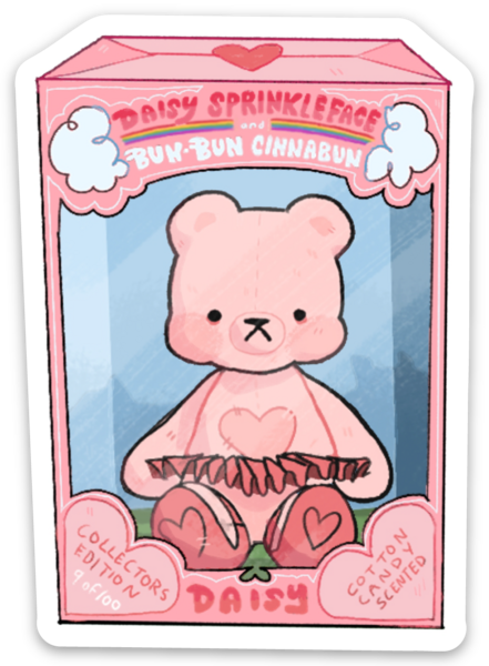 Daisy Plushie Box Sticker