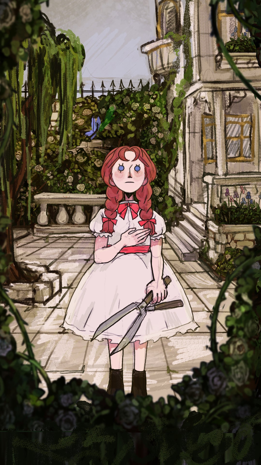 Cordelia and the Blue Butterfly 5x7 print