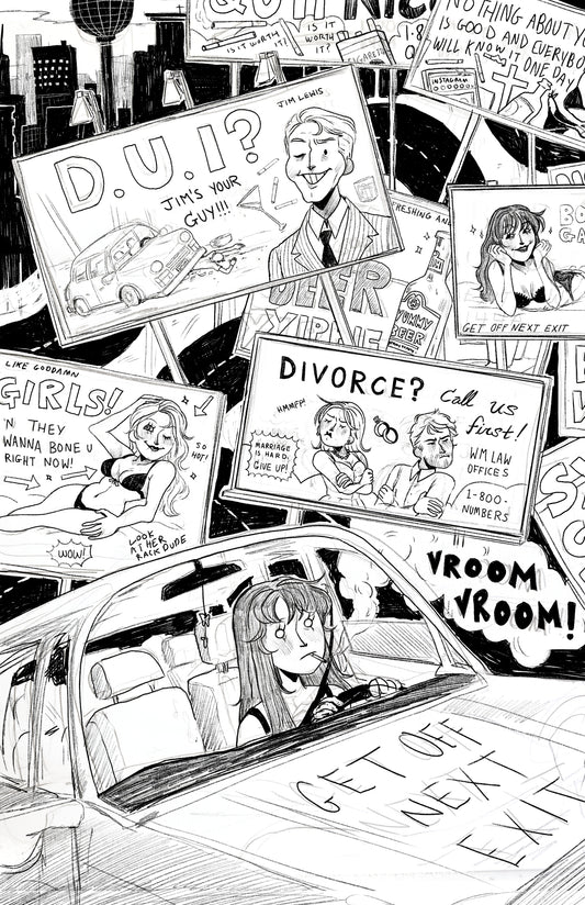 GET OFF NEXT EXIT 5x7 Print